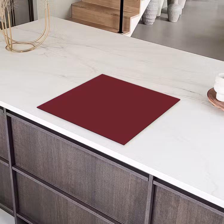Dark - Garnet - Rood Inductie beschermer vinyl 3mm middel 274 -sfeer8