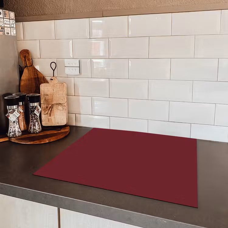 Dark - Garnet - Rood Inductie beschermer vinyl 3mm middel 274 -sfeer3