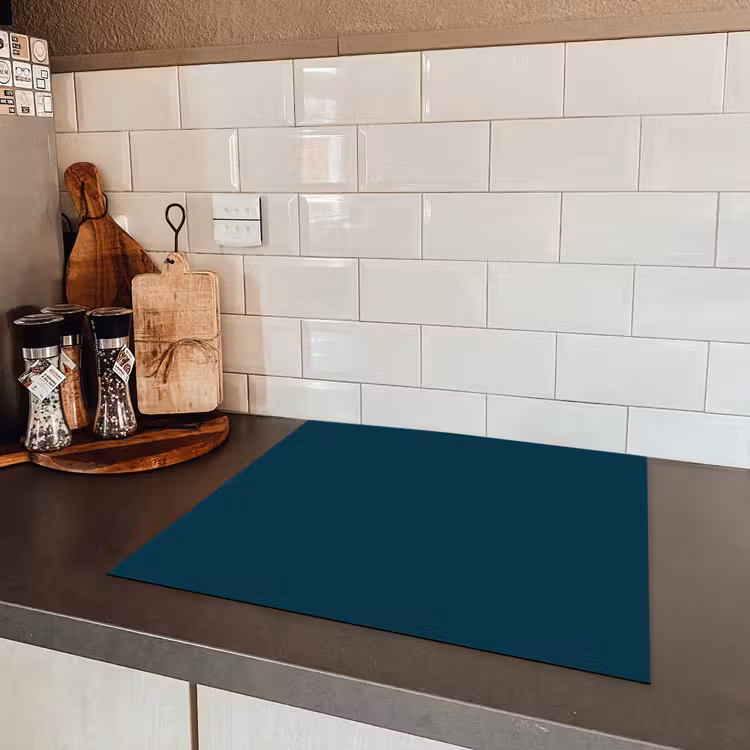 Dark - Indigo - Blauw Inductie beschermer vinyl 3mm middel 274 -sfeer3