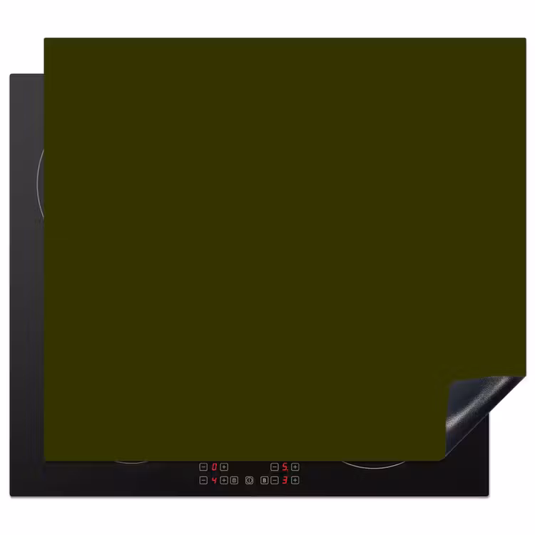 Dark - Olive - Groen Inductie beschermer vinyl 3mm middel 274 -3d