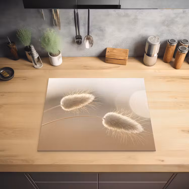Hazestaartgras - Graanharen - Zonlicht Inductie beschermer vinyl 3mm middel -sfeer5