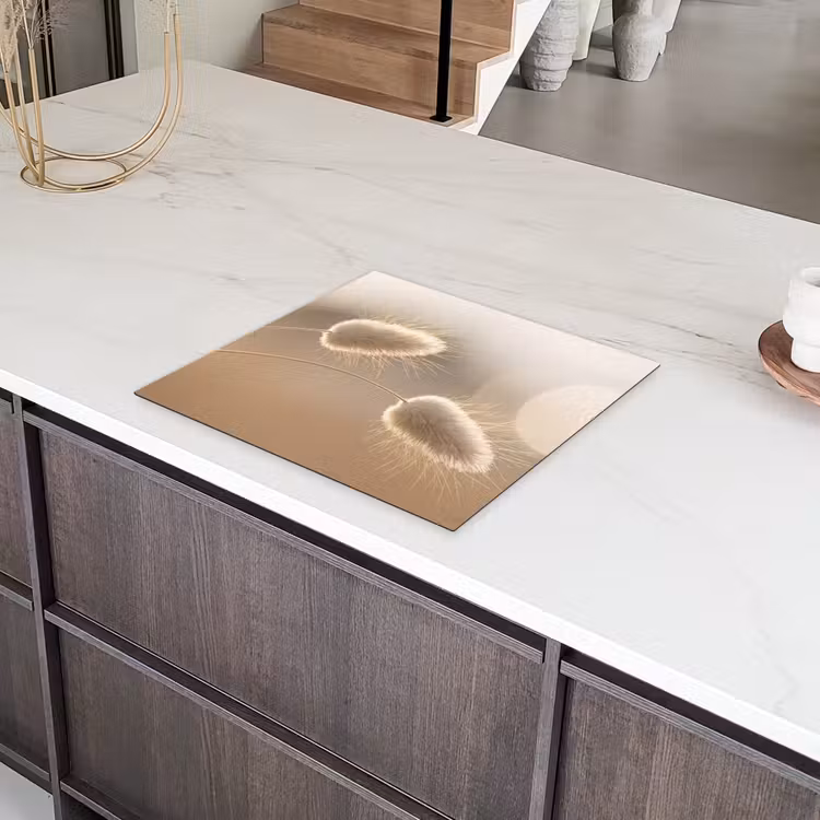 Hazestaartgras - Graanharen - Zonlicht Inductie beschermer vinyl 3mm middel -sfeer8