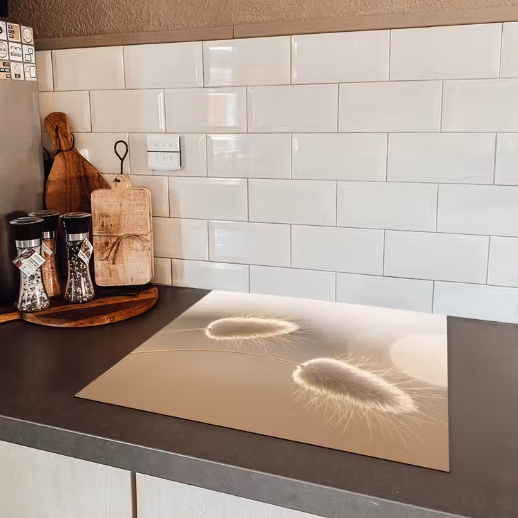 Hazestaartgras - Graanharen - Zonlicht Inductie beschermer vinyl 3mm middel -sfeer3