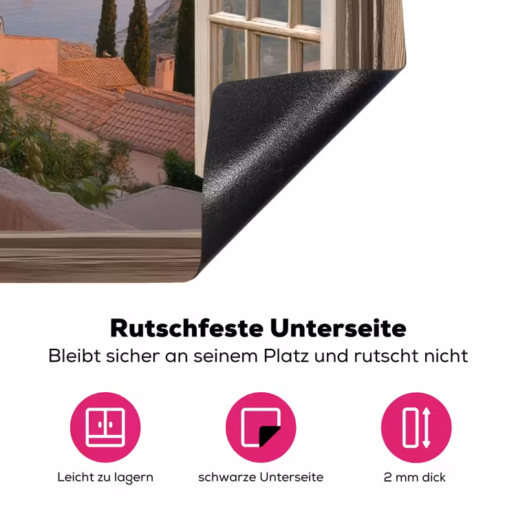 Doorkijk - Uitzicht - Meer - Landschap Inductie beschermer vinyl 3mm klein -zzzzzzz-lf-onderkant