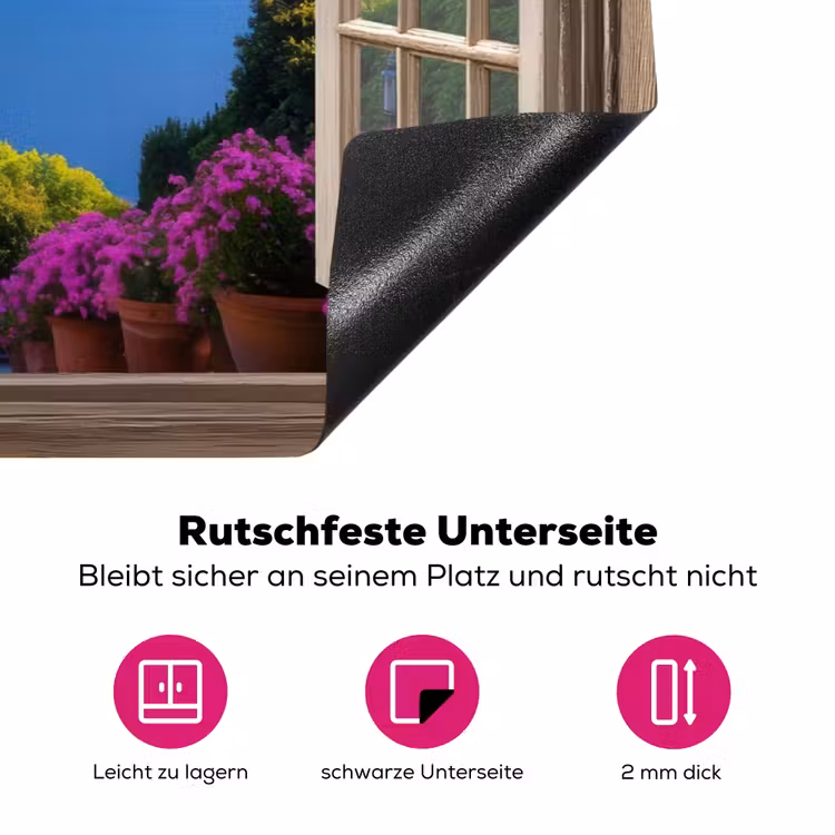 Doorkijk - Berg - Landschap - Uitzicht - Meer Inductie beschermer vinyl 3mm klein -zzzzzzz-lf-onderkant
