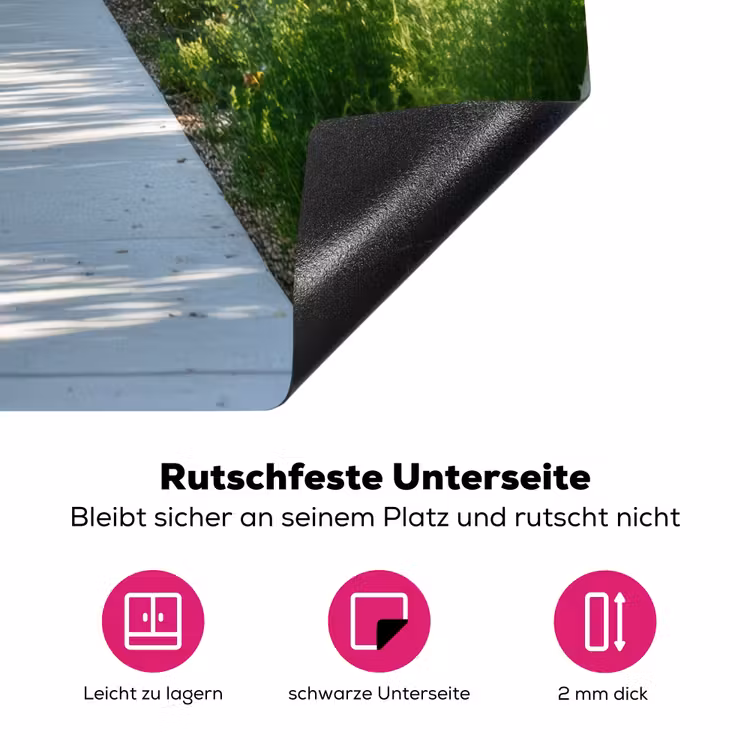 Doorkijk - Pad - Beton - Landschap Inductie beschermer vinyl 3mm middel -zzzzzzz-lf-onderkant