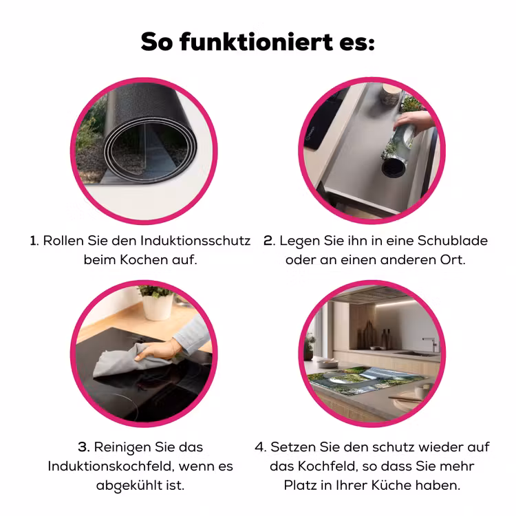 Doorkijk - Pad - Beton - Landschap Inductie beschermer vinyl 3mm middel -zzzzzzz-lf-werking