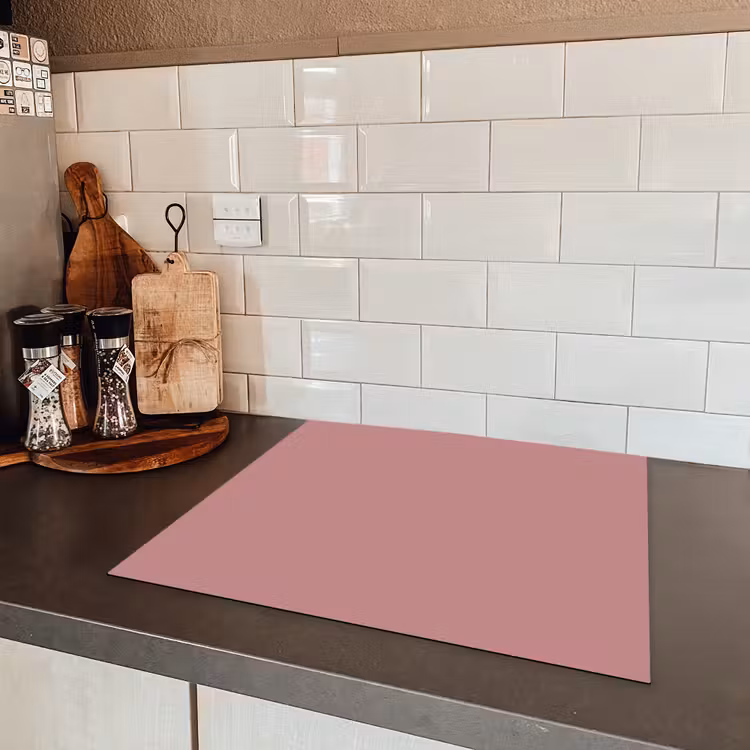Dusty - Rose - Roze Inductie beschermer vinyl 3mm middel 274 -sfeer3