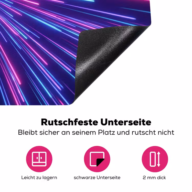 Dynamisch - Ruimte - Kleurrijk Inductie beschermer vinyl 3mm klein -zzzzzzz-lf-onderkant