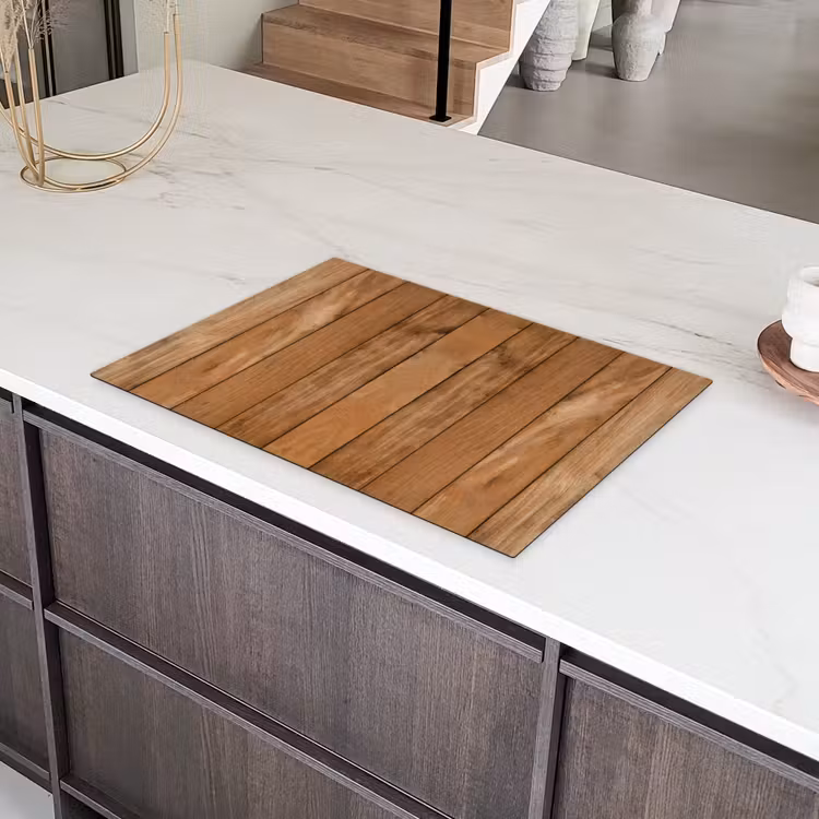 Natuurlijk Eikenhout Inductie beschermer vinyl 3mm klein -sfeer8