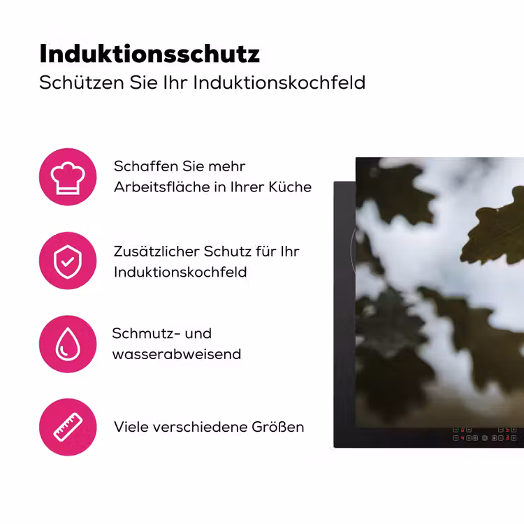 Eikel - Eikenblad - Bos - Herfst - Natuur Inductie beschermer vinyl 3mm klein -zzzzzzz-lf-ups