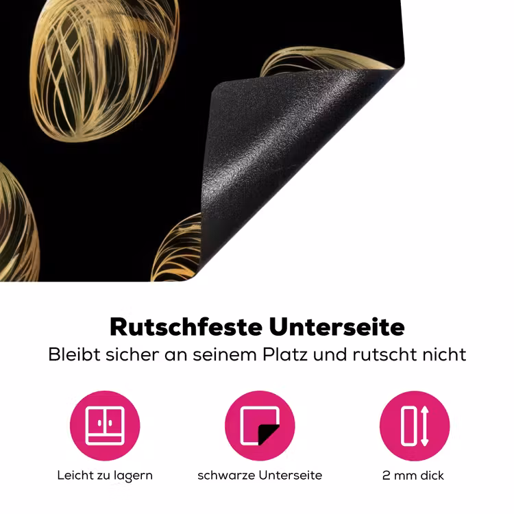 Eieren - Goud - Patroon Inductie beschermer vinyl 3mm klein -zzzzzzz-lf-onderkant