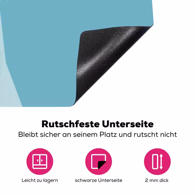 Ijsbeer - Lichtblauw - Minimalistisch Inductie beschermer vinyl 3mm klein -zzzzzzz-lf-onderkant