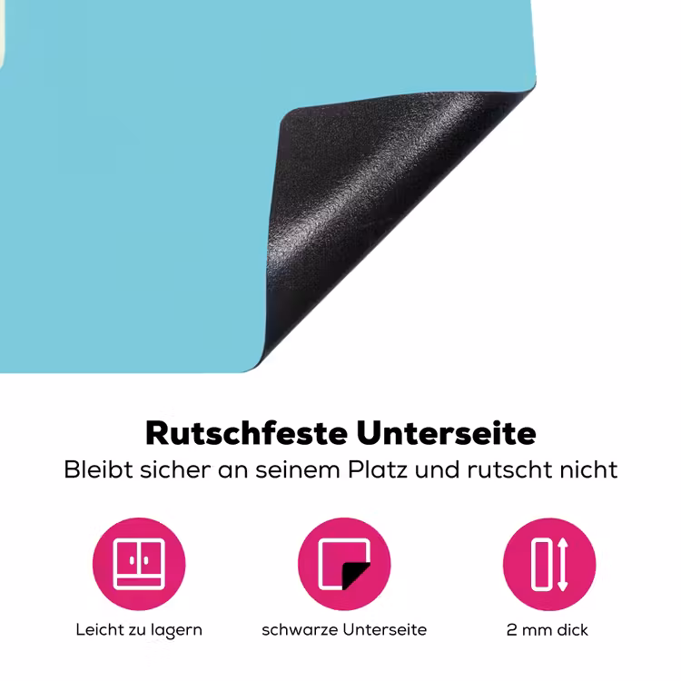 Ijsje - Stokje - Sprinkles - Lichtblauw Inductie beschermer vinyl 3mm klein -zzzzzzz-lf-onderkant