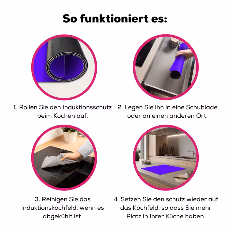 Electric - Indigo - Paars Inductie beschermer vinyl 3mm middel 274 -zzzzzzz-lf-werking