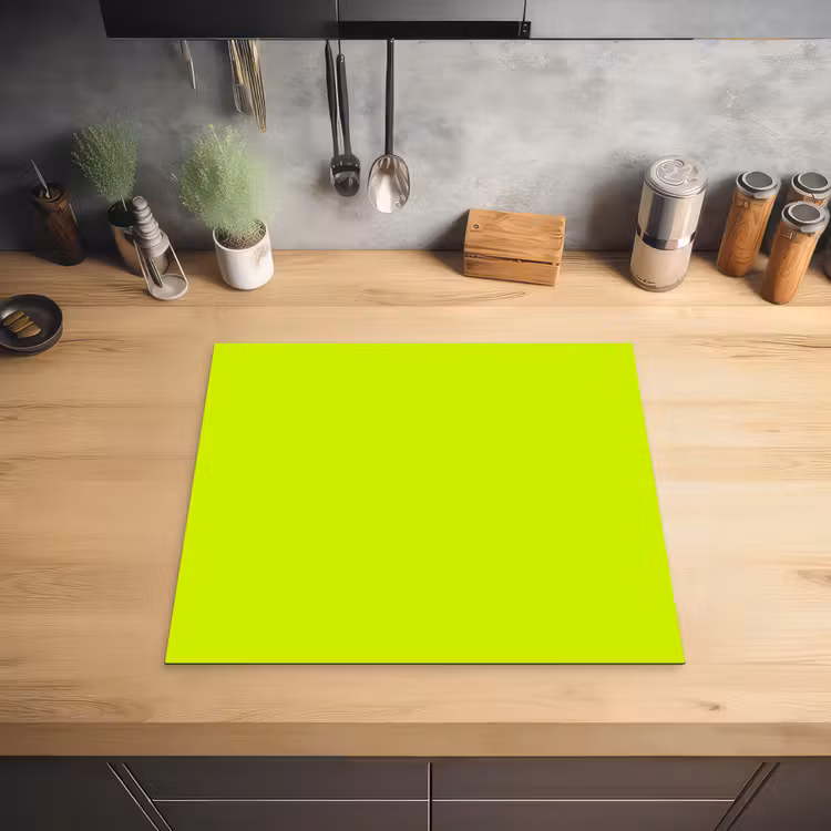 Electric - Lemon - Geel Inductie beschermer vinyl 3mm middel 274 -sfeer5