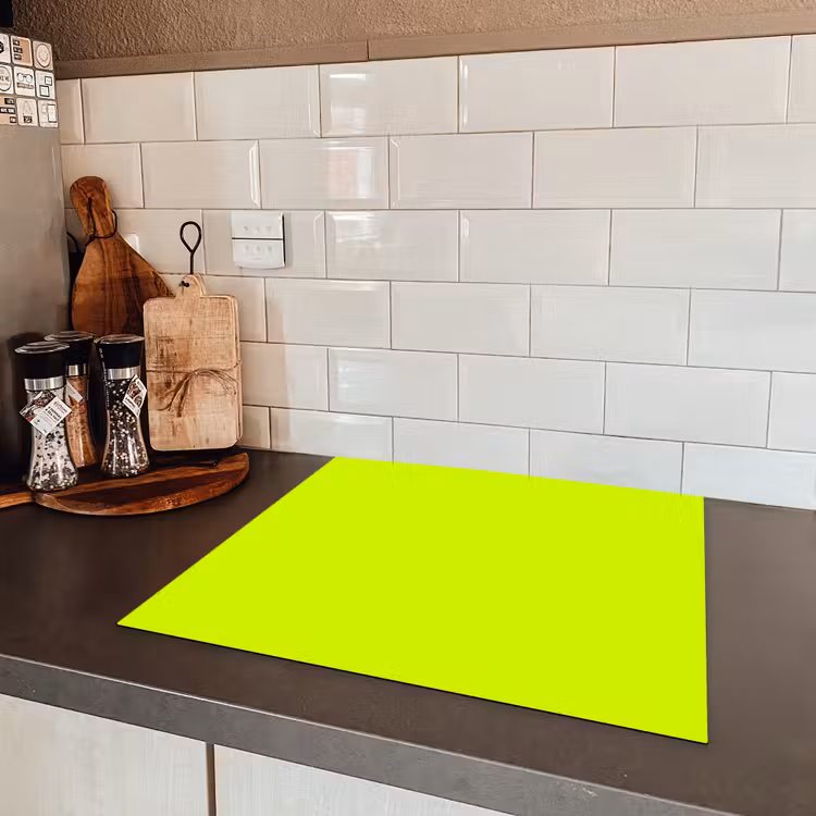 Electric - Lemon - Geel Inductie beschermer vinyl 3mm middel 274 -sfeer3