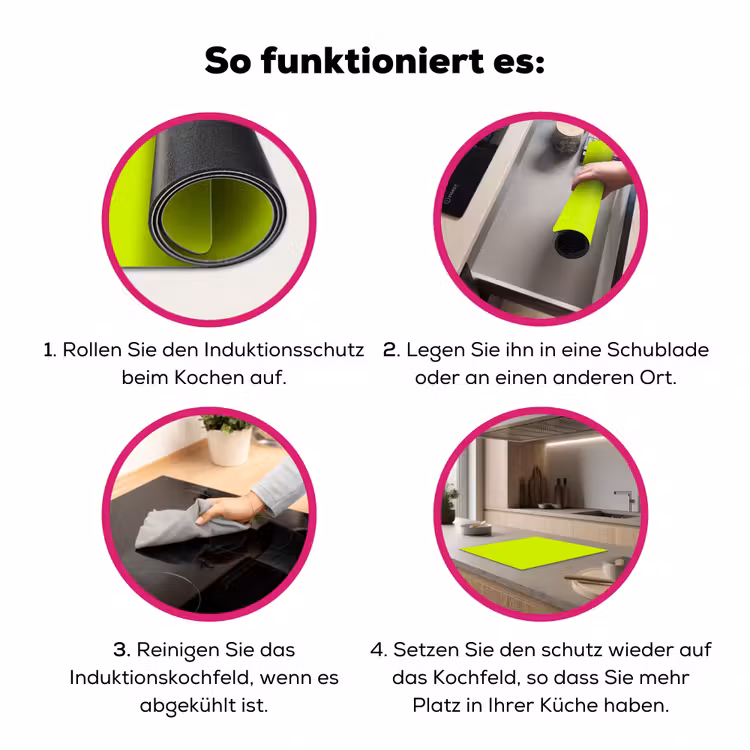 Electric - Lemon - Geel Inductie beschermer vinyl 3mm middel 274 -zzzzzzz-lf-werking
