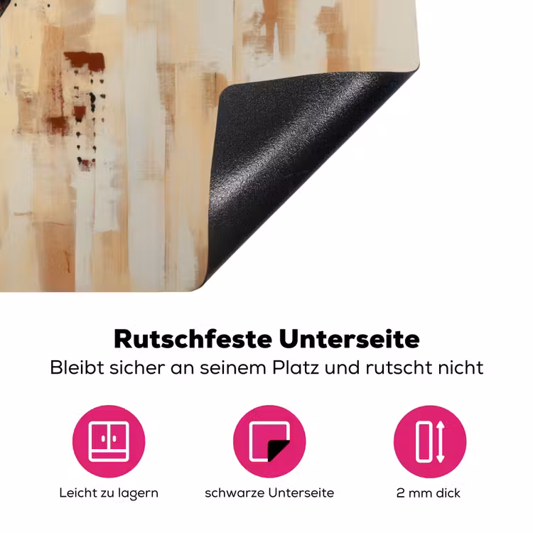 Olifant - Slurf - Mozaïek - Abstract Inductie beschermer vinyl 3mm klein -zzzzzzz-lf-onderkant