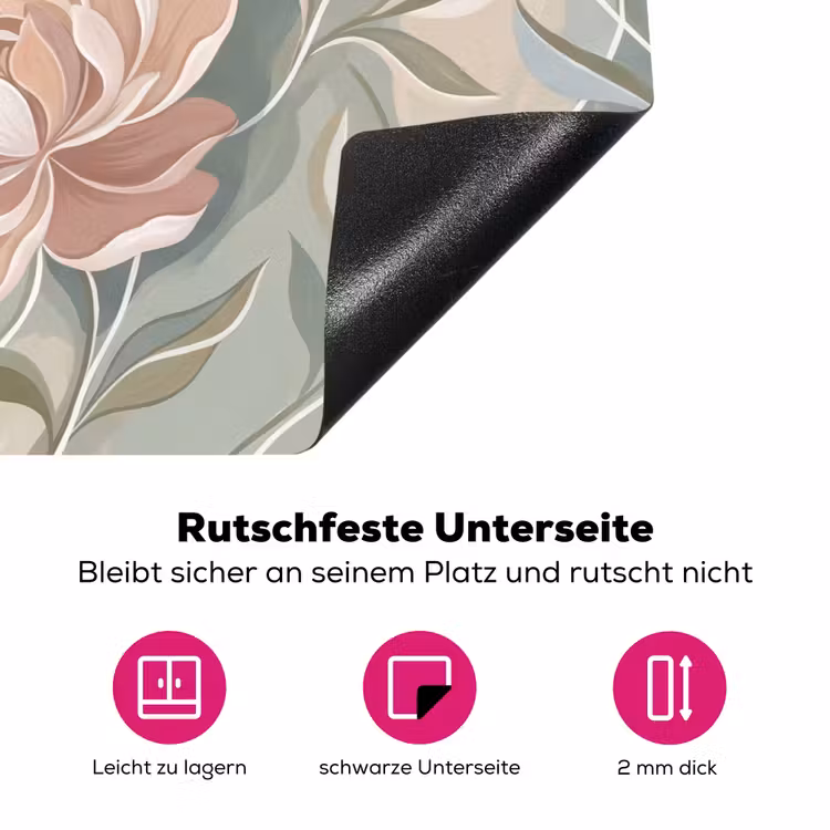 Elegant - Romantiek - Roze Inductie beschermer vinyl 3mm klein -zzzzzzz-lf-onderkant