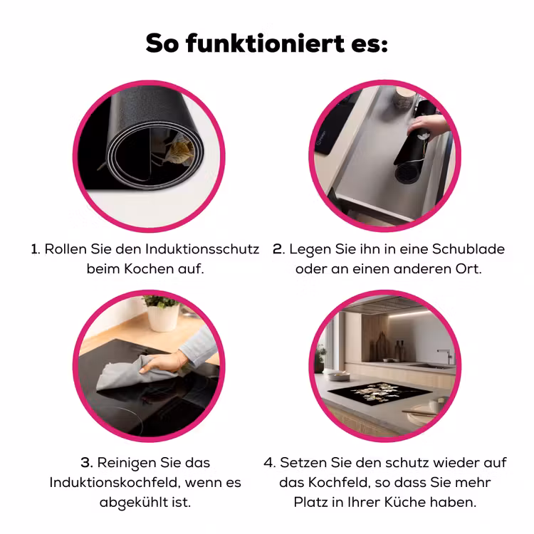 Elegantie in Ivoor en Goud Inductie beschermer vinyl 3mm middel -zzzzzzz-lf-werking