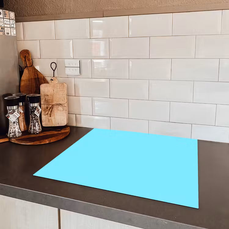 Electric - Cyan - Blauw Inductie beschermer vinyl 3mm middel 274 -sfeer3