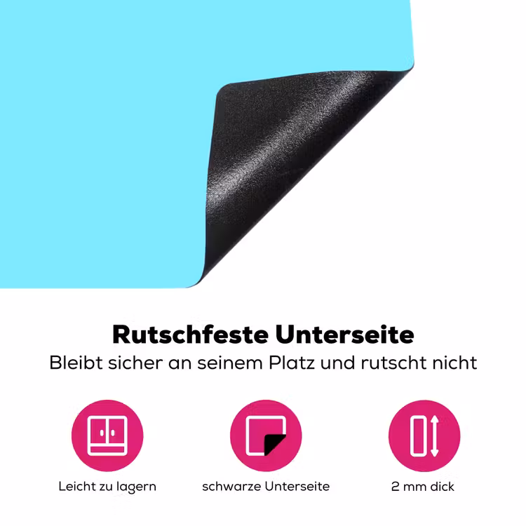 Electric - Cyan - Blauw Inductie beschermer vinyl 3mm middel 274 -zzzzzzz-lf-onderkant
