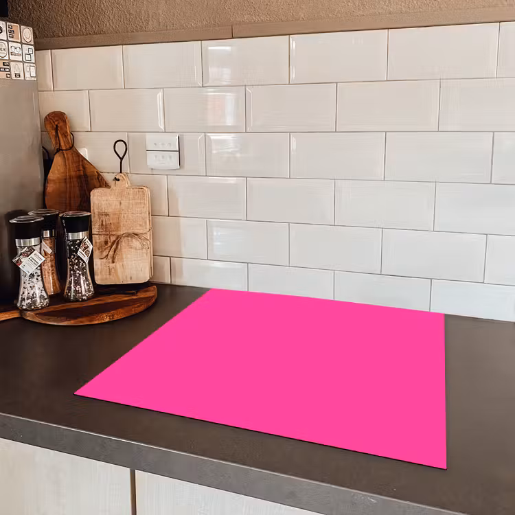 Electric - Magenta - Roze Inductie beschermer vinyl 3mm middel 274 -sfeer3