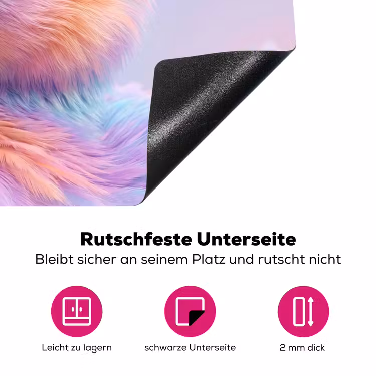 Eend - bril - Pastel Inductie beschermer vinyl 3mm klein -zzzzzzz-lf-onderkant