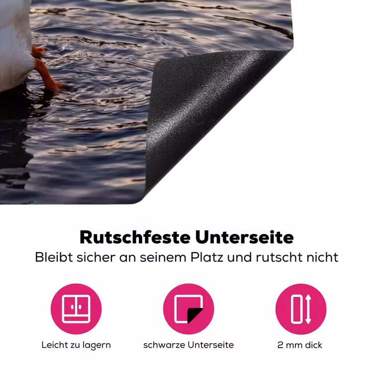 Eenden - Water - Natuur Inductie beschermer vinyl 3mm klein -zzzzzzz-lf-onderkant
