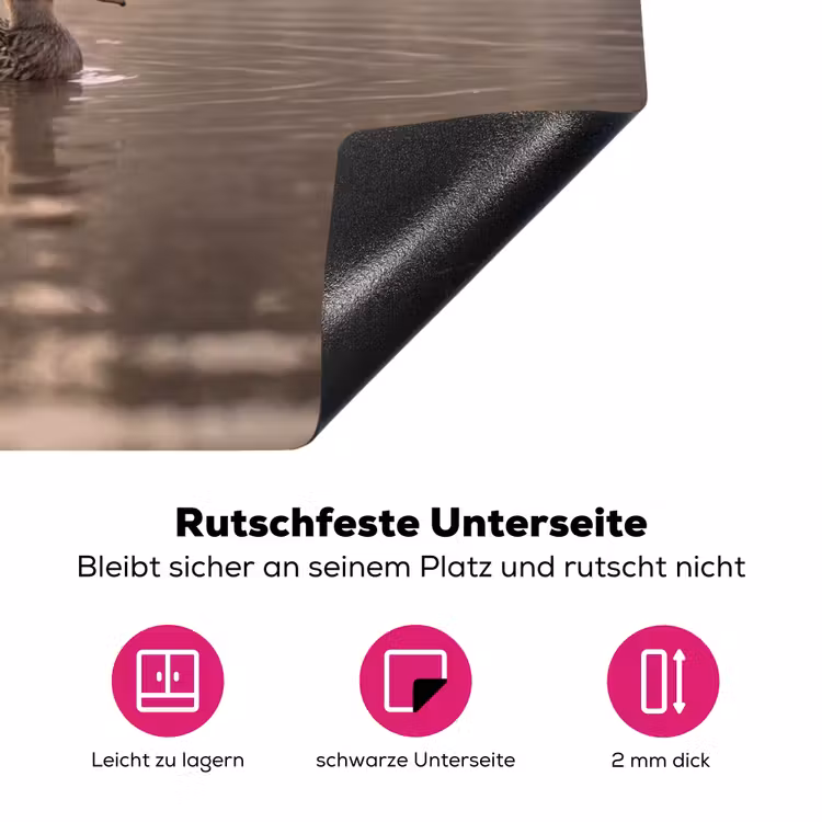 Eenden - Water - Mist - Natuur Inductie beschermer vinyl 3mm klein -zzzzzzz-lf-onderkant