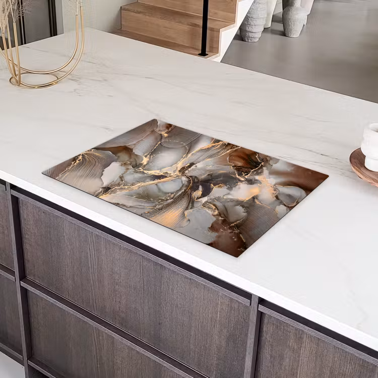 Aarde Ontmoet Metaal Inductie beschermer vinyl 3mm klein -sfeer8