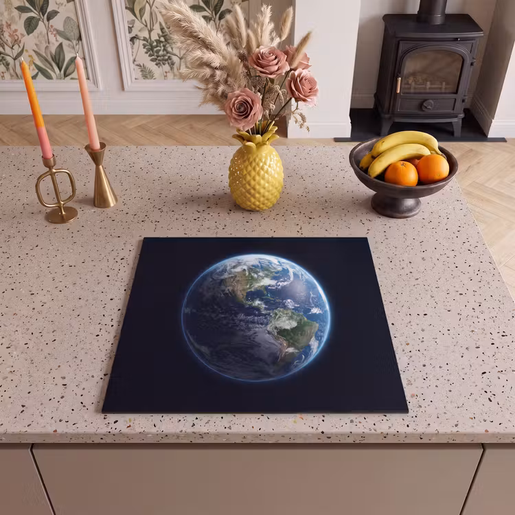 Herdabdeckplatte - Erde – Weltraum – Kosmos - Aarde - Ruimte - Kosmos Inductie beschermer vinyl 3mm middel