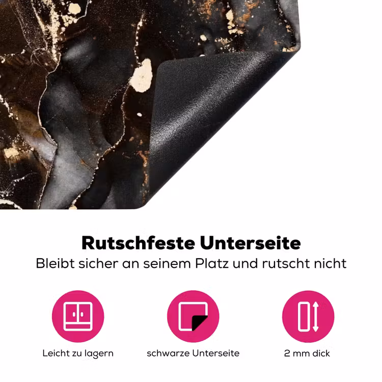 Aardse Marmeren Luxe Inductie beschermer vinyl 3mm klein -zzzzzzz-lf-onderkant