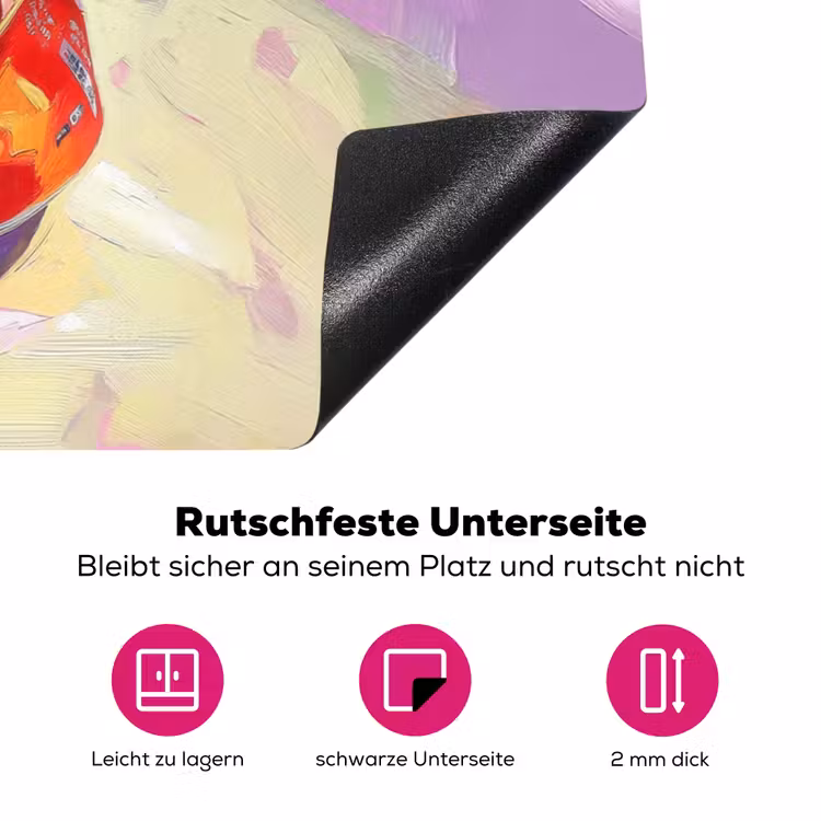 Frisdrank - Blik - Paars Inductie beschermer vinyl 3mm klein -zzzzzzz-lf-onderkant