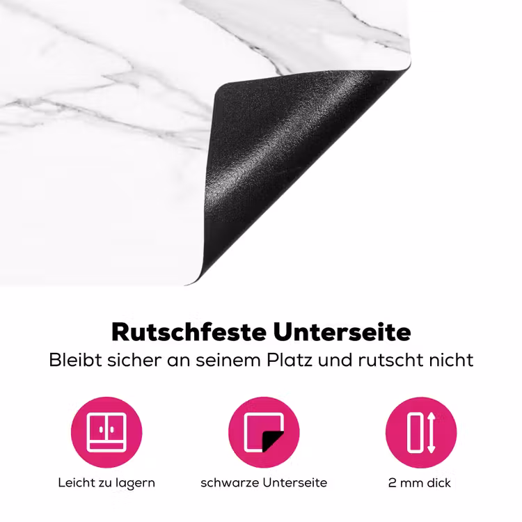 Sublieme Marmeren Aders Inductie beschermer vinyl 3mm klein -zzzzzzz-lf-onderkant