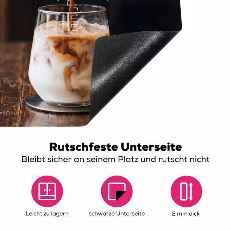 Espresso - Melk - Café Inductie beschermer vinyl 3mm klein -zzzzzzz-lf-onderkant