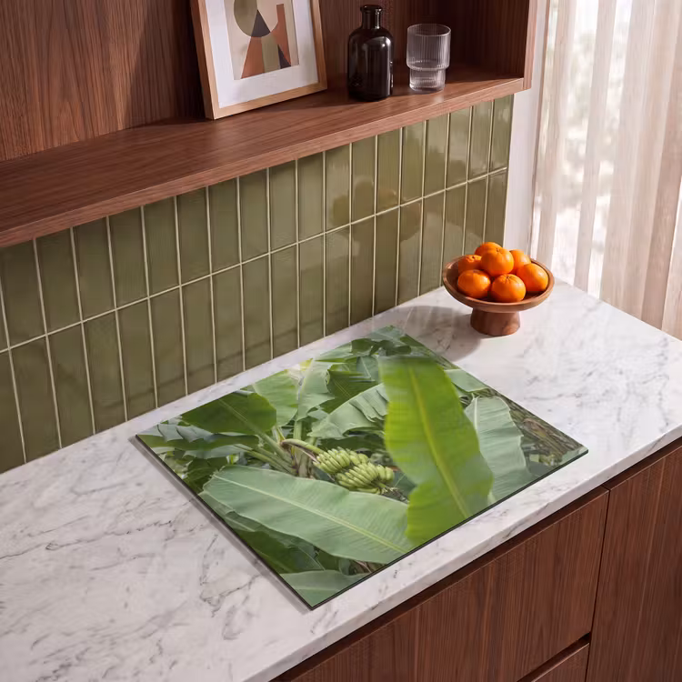 Eten - Bananen - Plantage - Groen Inductie beschermer vinyl 3mm middel -sfeer8