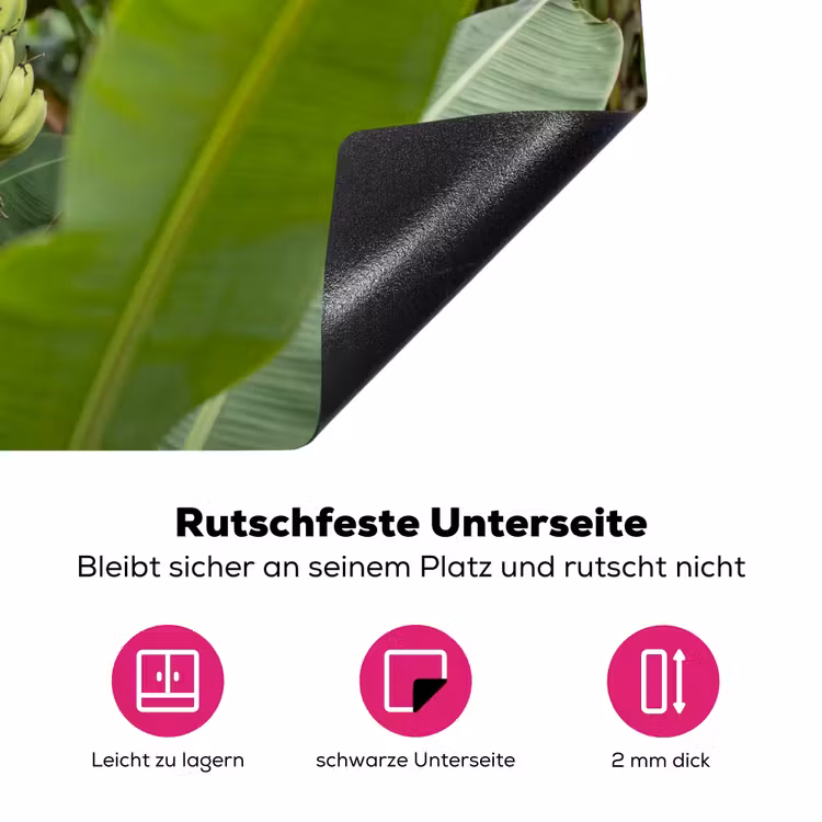 Eten - Bananen - Plantage - Groen Inductie beschermer vinyl 3mm middel -zzzzzzz-lf-onderkant