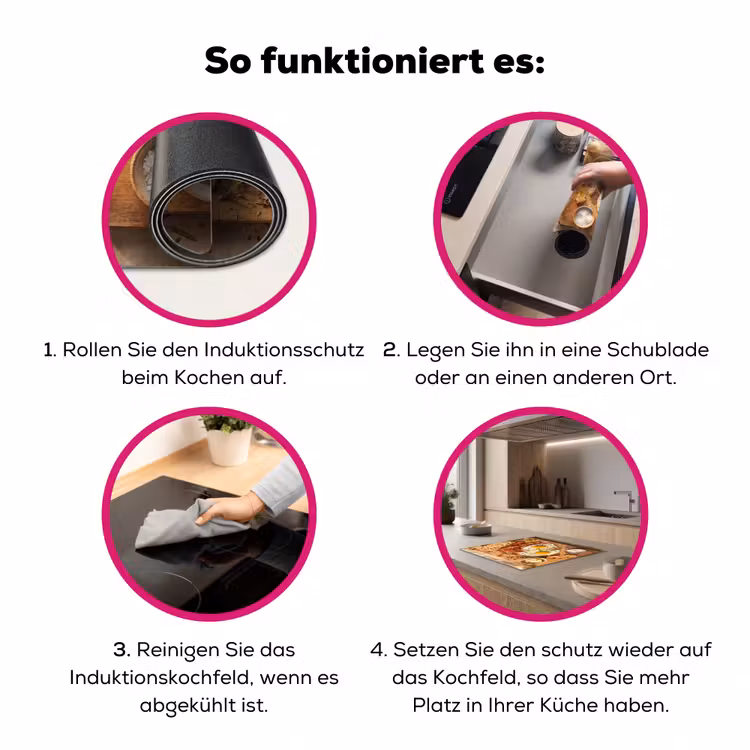 Eten - Ontbijt - Hout - Rustiek - Geel Inductie beschermer vinyl 3mm middel -zzzzzzz-lf-werking