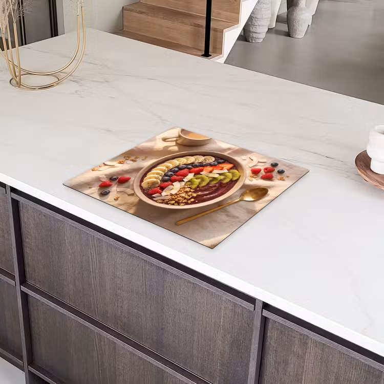 Eten - Ontbijtkom - Fruit - Gezond - Kleurrijk Inductie beschermer vinyl 3mm middel -sfeer8