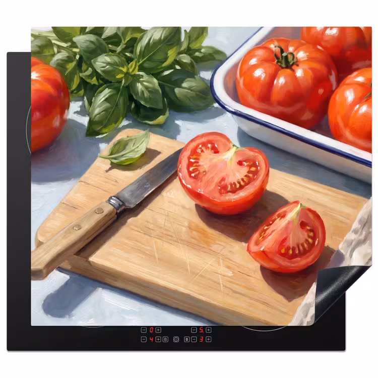 Eten - Keuken - Ingrediënten - Stillleven - Rood Inductie beschermer vinyl 3mm middel -3d