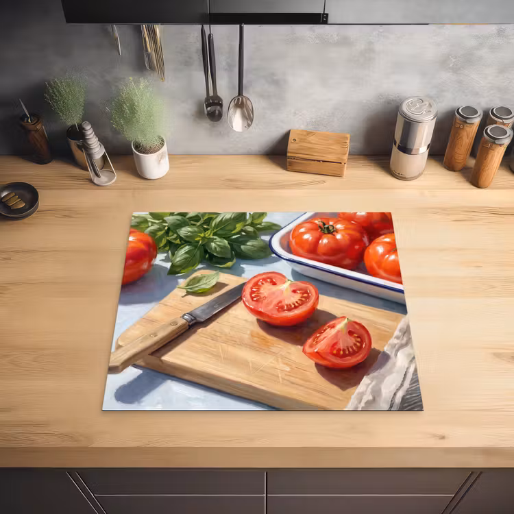 Eten - Keuken - Ingrediënten - Stillleven - Rood Inductie beschermer vinyl 3mm middel -sfeer5
