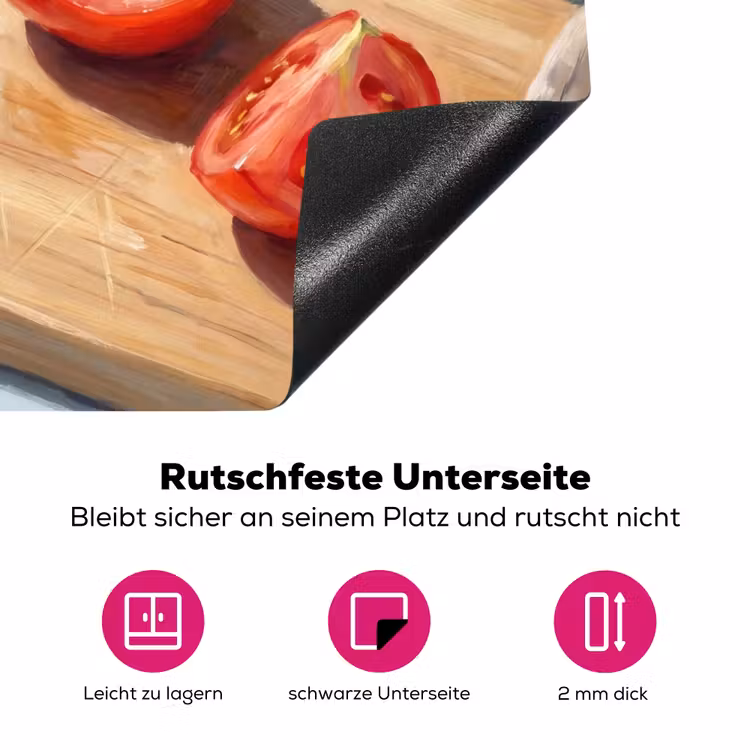 Eten - Keuken - Ingrediënten - Stillleven - Rood Inductie beschermer vinyl 3mm middel -zzzzzzz-lf-onderkant