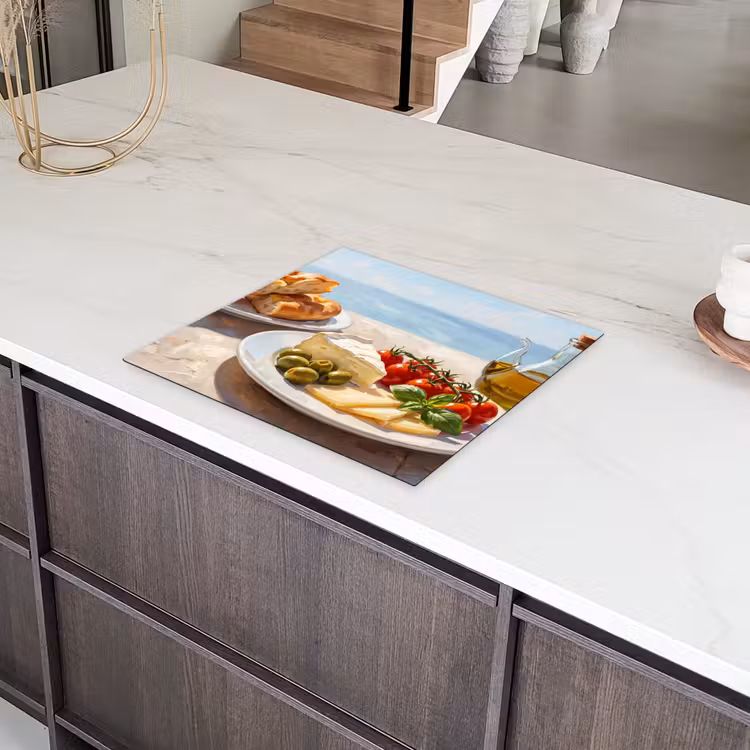 Eten - Middellandse Zee - Natuur - Geschilderd Inductie beschermer vinyl 3mm middel -sfeer8