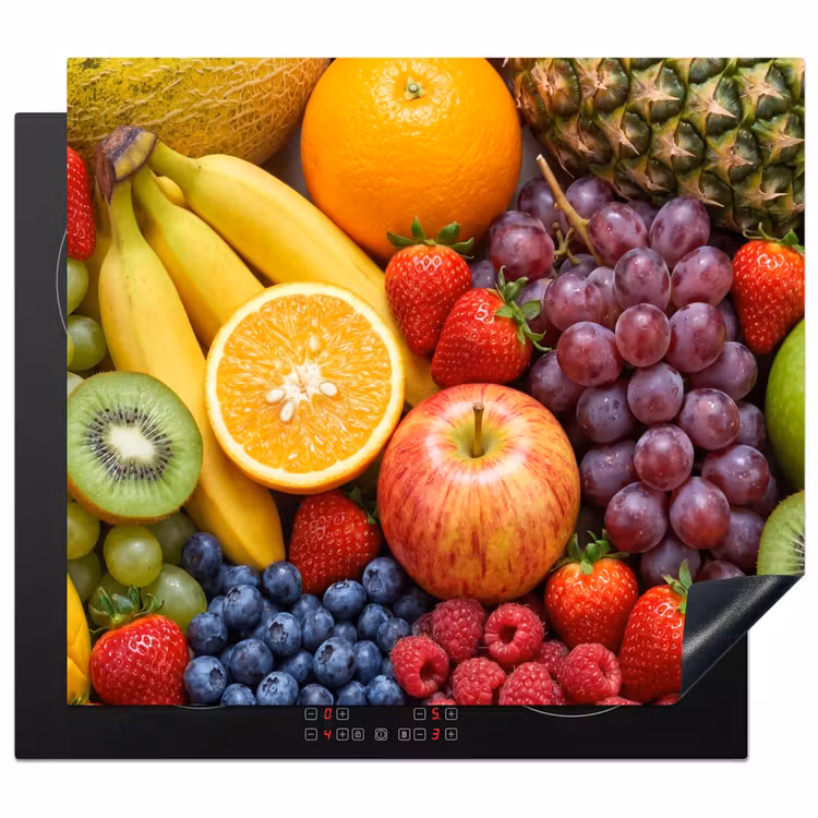 Eten - Fruit - Vers - Kleurrijk - Voeding Inductie beschermer vinyl 3mm middel -3d