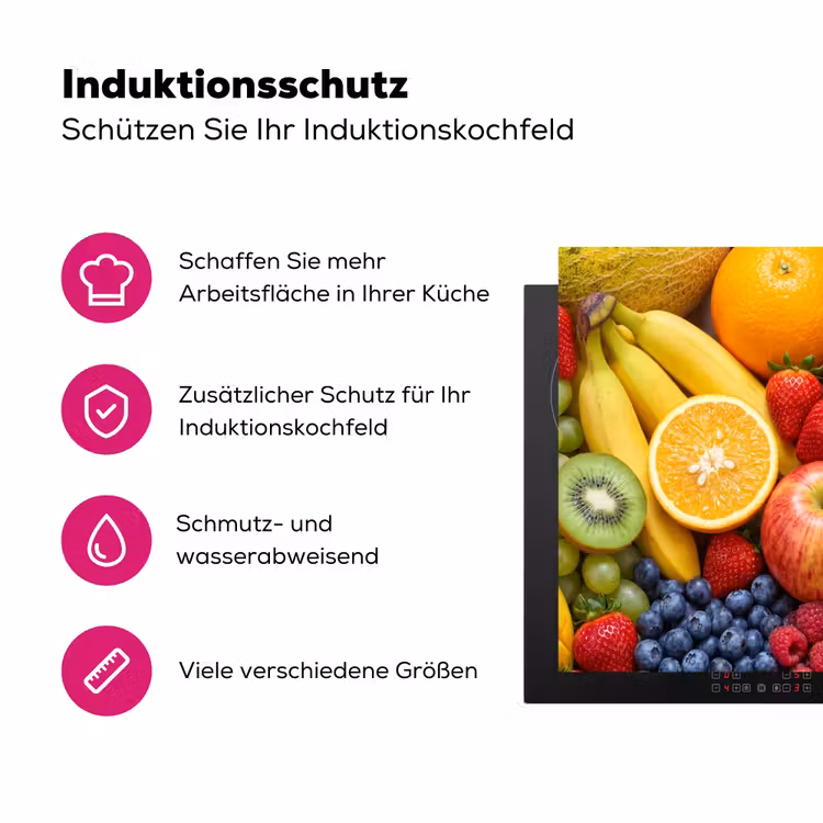 Eten - Fruit - Vers - Kleurrijk - Voeding Inductie beschermer vinyl 3mm middel -zzzzzzz-lf-ups