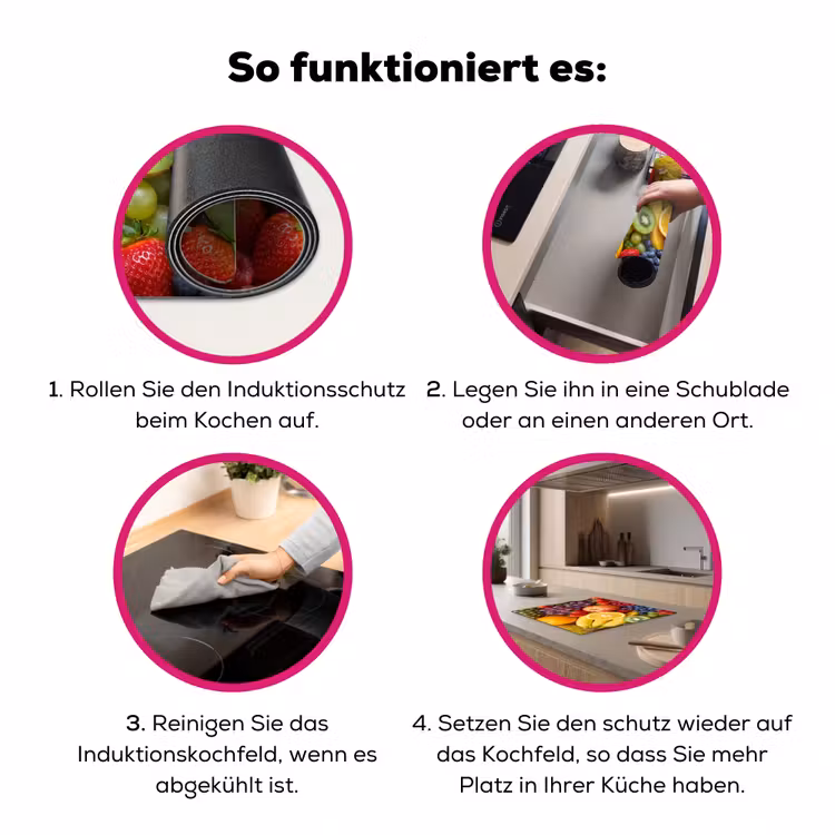 Eten - Fruit - Vers - Kleurrijk - Voeding Inductie beschermer vinyl 3mm middel -zzzzzzz-lf-werking