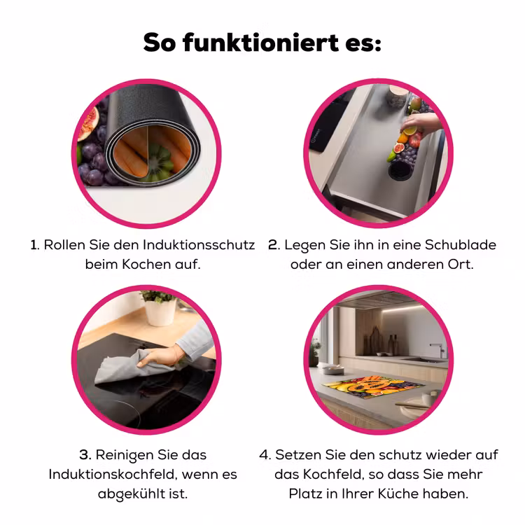 Eten - Fruit - Groenten - Vers - Kleurrijk Inductie beschermer vinyl 3mm middel -zzzzzzz-lf-werking