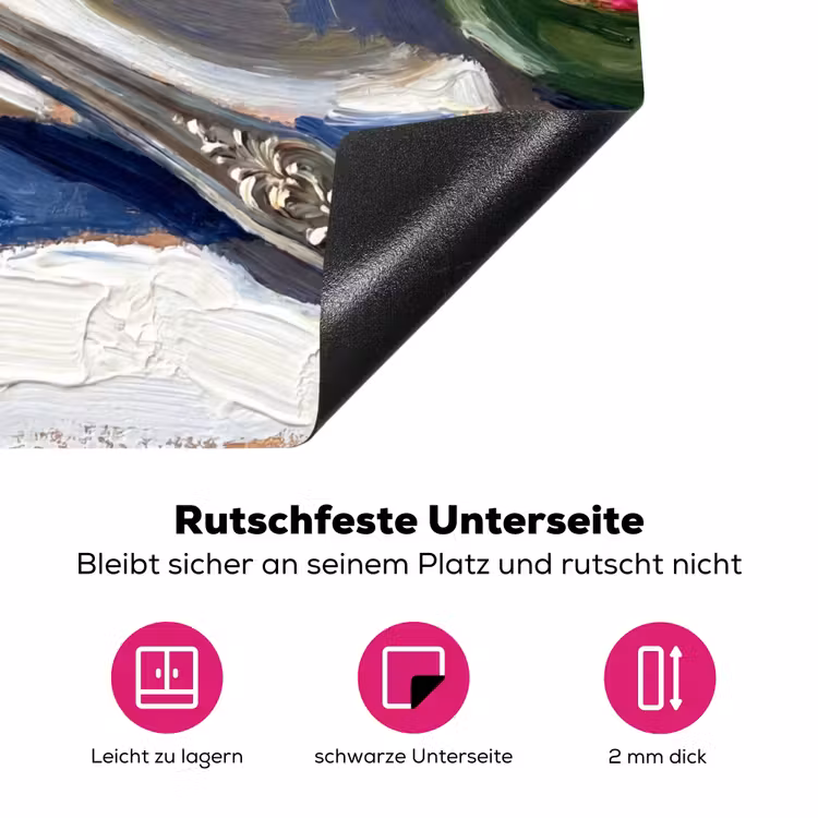 Eten - Passievrucht - Tropisch - Modern - Kleurrijk Inductie beschermer vinyl 3mm middel -zzzzzzz-lf-onderkant
